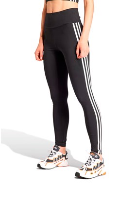 Calça Adidas Legging 3-stripes Preto/Branco