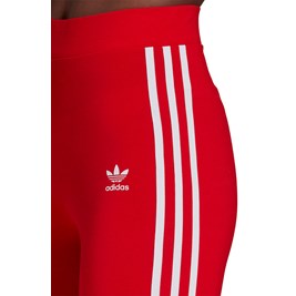 Calça Adidas Legging Adicolor Classics 3-Stripes 2 Feminina Vermelha/Branca