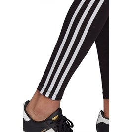 Calça Adidas Legging Adicolor Classics 3-Stripes Feminina Preta/Branca