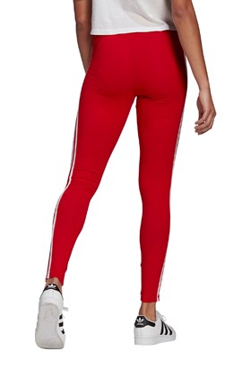 Calça Adidas Legging Adicolor Classics 3-Stripes Feminina Vermelha/Branca