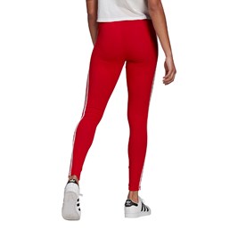 Calça Adidas Legging Adicolor Classics 3-Stripes Feminina Vermelha/Branca