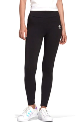 Calça Adidas Legging Adicolor Essentials Feminino Preto/Branco Calça Adidas Legging Adicolor Essentials Feminino Preto/Branco