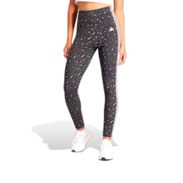 Calça Adidas Legging Essentials 3-stripes Animal Print Cinza/Branco