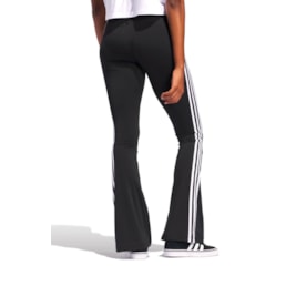 Calça Adidas Legging Flared Preto/Branco