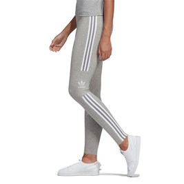 Calça Adidas Legging 3 Stripes Cinza - NewSkull