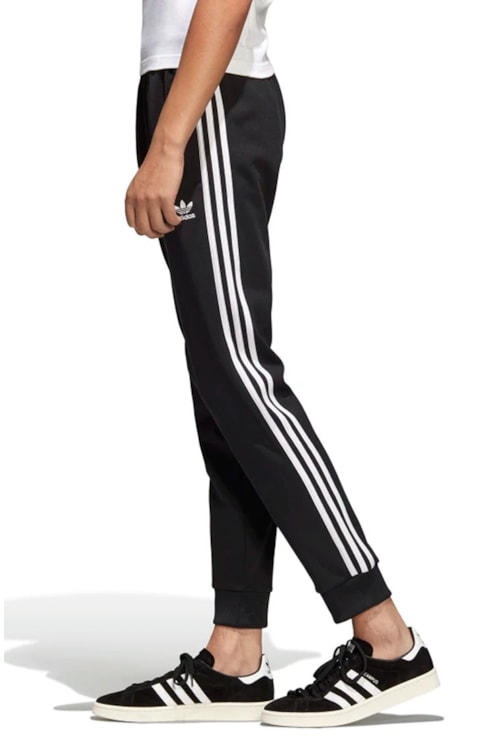 Calça Adidas Adicolor Classics Cuffed Track Pants Azul/Branco