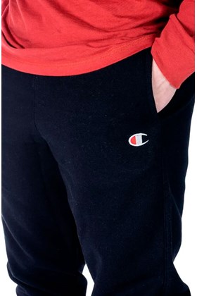 Calça Champion Moletom Embroidery Preto