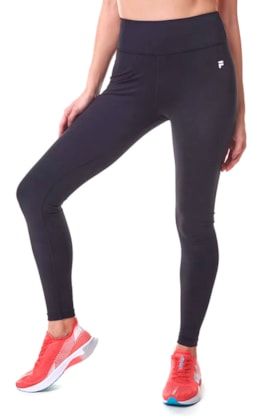 Calça Fila Legging Flat Life Feminina Preta/Branca Calça Fila Legging Flat Life Feminina Preta/Branca