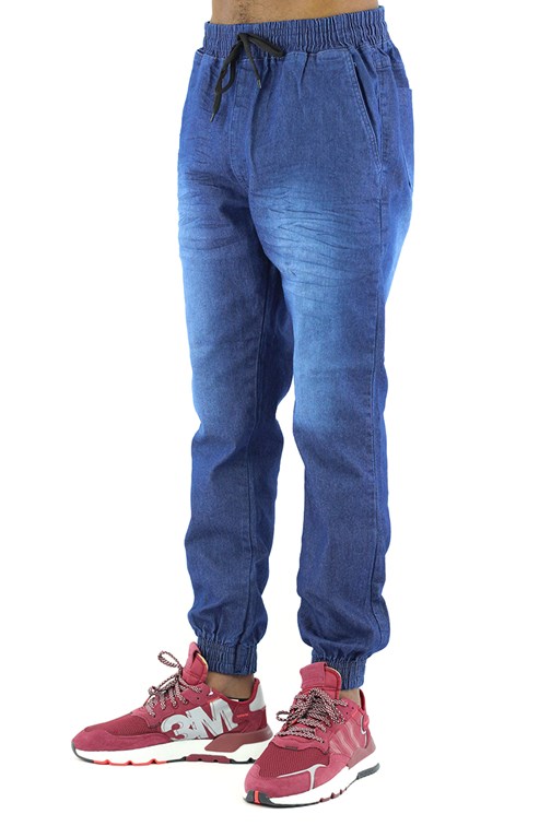 Calça NewSkull Jogger Jeans Azul