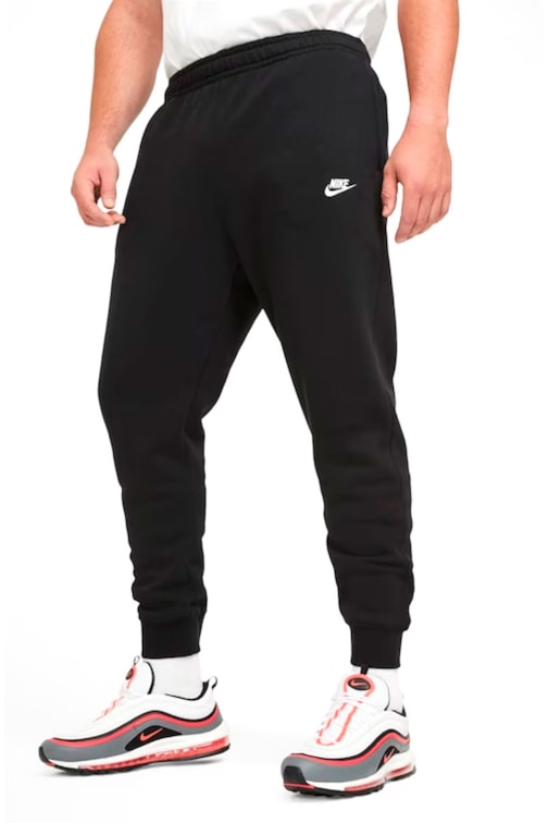 Calça Nike Sportswear Club Fleece Masculina Preto/Branco