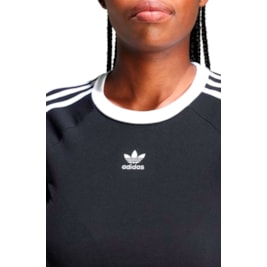 Camisa Adidas Baby Look 3-stripes Preto