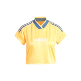 Camisa Adidas Cropped Tiro Summer Amarelo/Azul