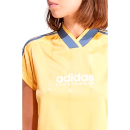 Camisa Adidas Cropped Tiro Summer Amarelo/Azul