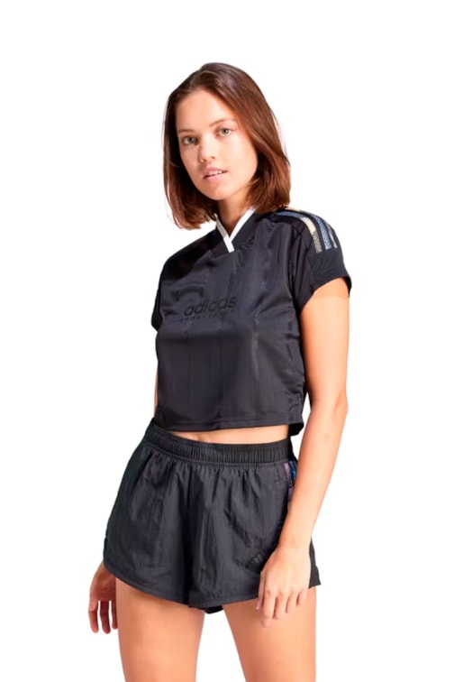 Camisa Adidas Cropped Tiro Summer Preto