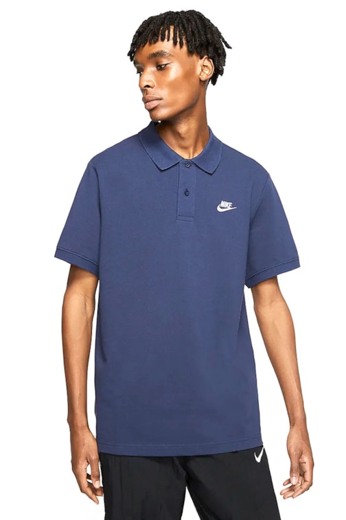 Camisa Polo Nike Sportswear Azul/Branco