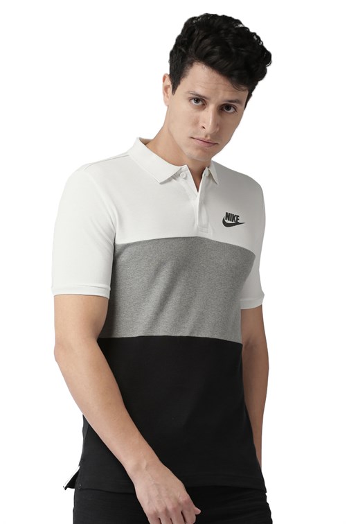 Camisa Polo Nike Sportswear Tri Color Branca