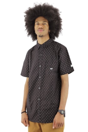 Camisa STARTER Pattern Manga Curta Preta Camisa STARTER Pattern Manga Curta Preta
