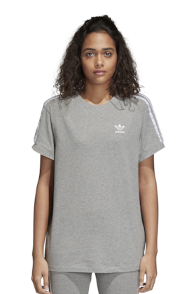 Camiseta Adidas 3 Stripes Cinza