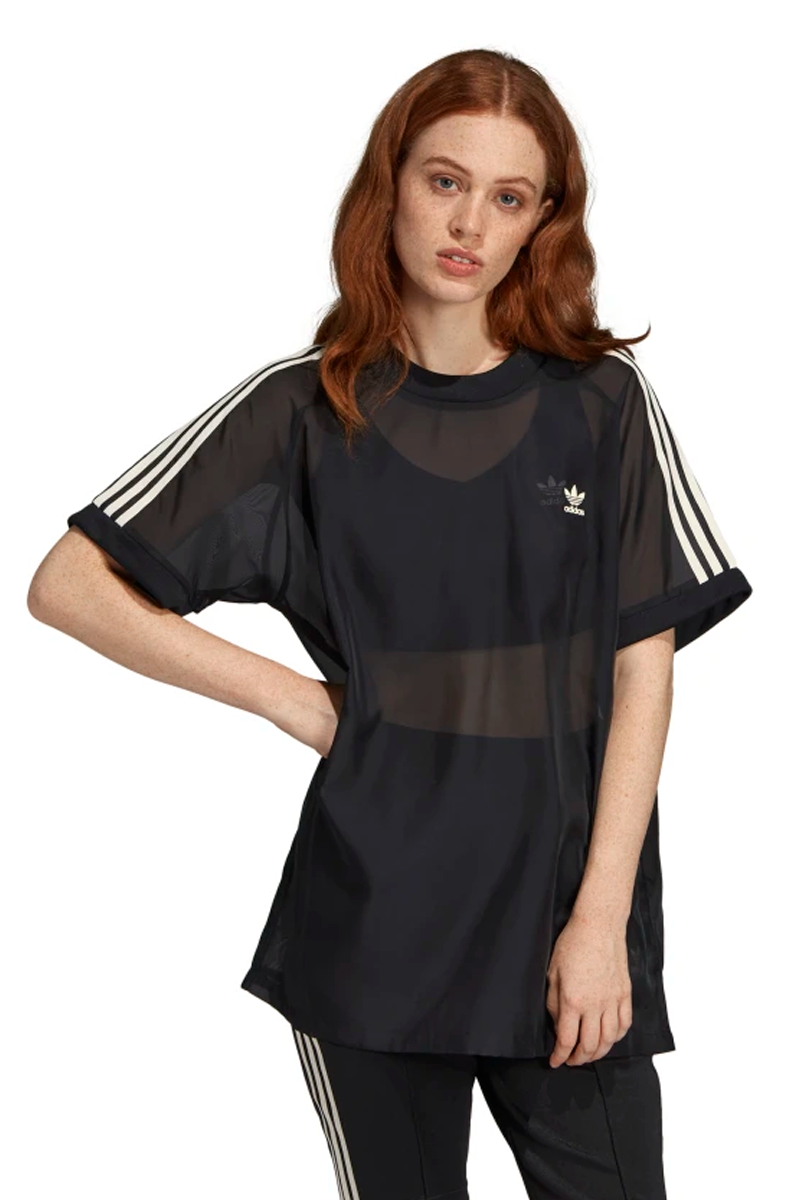 Camiseta adidas hot sale preta feminina