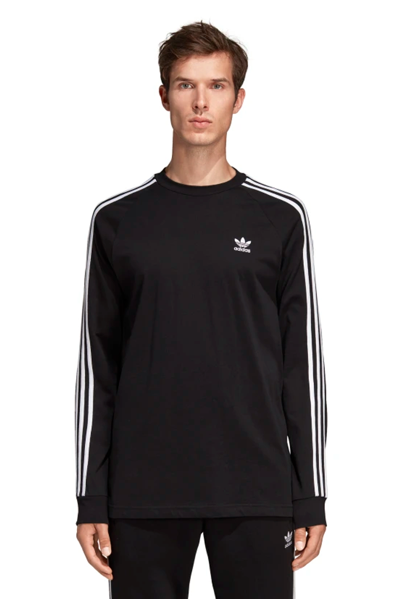 Camiseta manga longa store adidas 3 stripes