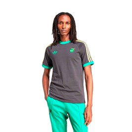 Camiseta Adidas Adicolor 3-stripes Jamaica Preto/Verde/Amarelo