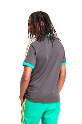 Camiseta Adidas Adicolor 3-stripes Jamaica Preto/Verde/Amarelo