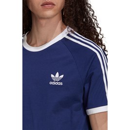 Camiseta Adidas Adicolor Classics 3 Stripes Azul/Branca