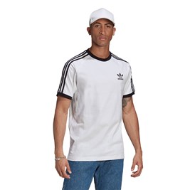Camiseta Adidas Adicolor Classics 3 Stripes Branca