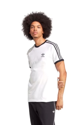 Camiseta Adidas Adicolor Classics 3 stripes Branco/Preto