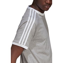 Camiseta Adidas Adicolor Classics 3 Stripes Cinza/Branco
