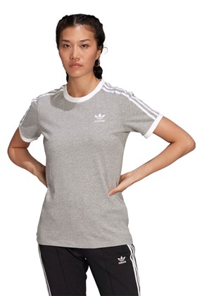 Camiseta Adidas  Adicolor Classics 3-stripes Cinza/Branco