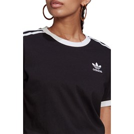 Camiseta Adidas Adicolor Classics 3 Stripes Feminina Preta/Branca