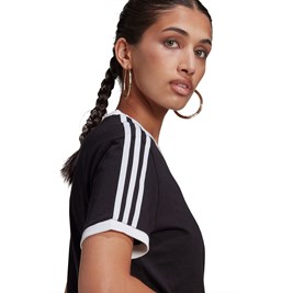 Camiseta Adidas Adicolor Classics 3 Stripes Feminina Preta/Branca