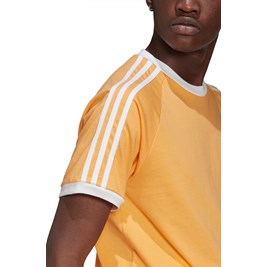 Camiseta Adidas Adicolor Classics 3 Stripes Laranja/Branco
