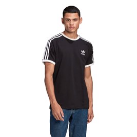 Camiseta Adidas Adicolor Classics 3 Stripes Preta/Branca