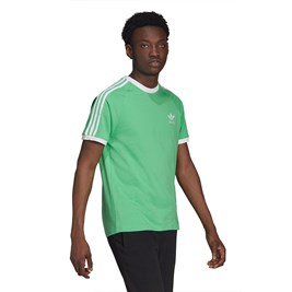 Camiseta Adidas Adicolor Classics 3-Stripes Verde/Branca
