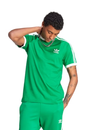 Camiseta Adidas Adicolor Classics 3 stripes Verde/Branco