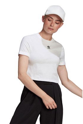 Camiseta Adidas Adicolor Classics Sleeve Cropped Branca/Preta