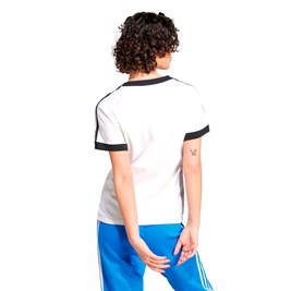 Camiseta Adidas Adicolor Classics Slim 3-stripes Branco/Preto