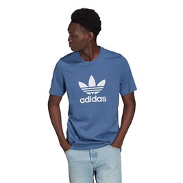 Camiseta Adidas Adicolor Classics Trefoil Azul/Branca