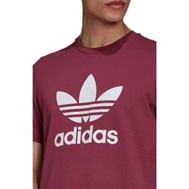 Camiseta Adidas Adicolor Classics Trefoil Bordo/Branca