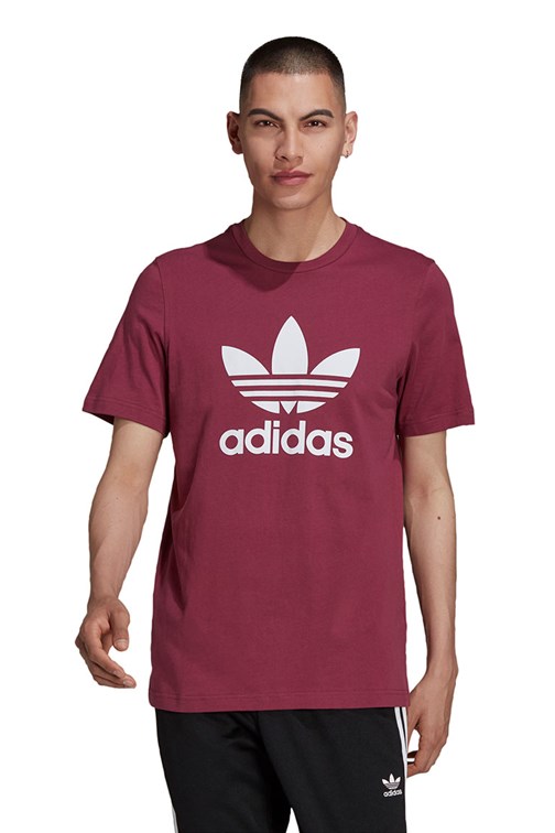 Camiseta Adidas Adicolor Classics Trefoil Bordo/Branca