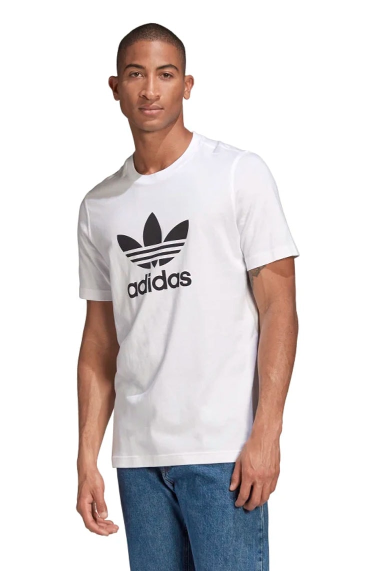 Camiseta Adidas Adicolor Classics Trefoil Branca NewSkull