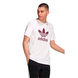 Camiseta Adidas Adicolor Classics Trefoil Branca/Bordo