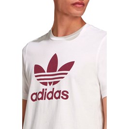 Camiseta Adidas Adicolor Classics Trefoil Branca/Bordo