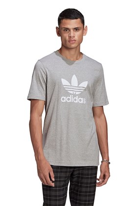 Camiseta Adidas Adicolor Classics Trefoil Cinza/Branca