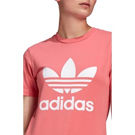 Camiseta Adidas Adicolor Classics Trefoil Feminina Rosa