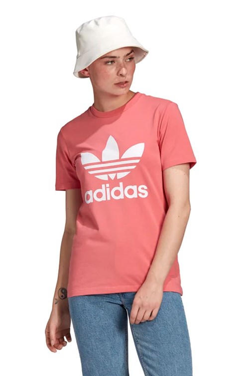 Camiseta Adidas Adicolor Classics Trefoil Feminina Rosa