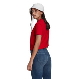 Camiseta Adidas Adicolor Classics Trefoil Feminina Vermelha