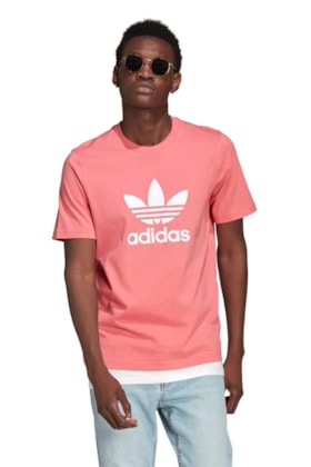 Camiseta Adidas Adicolor Classics Trefoil Rosa Camiseta Adidas Adicolor Classics Trefoil Rosa